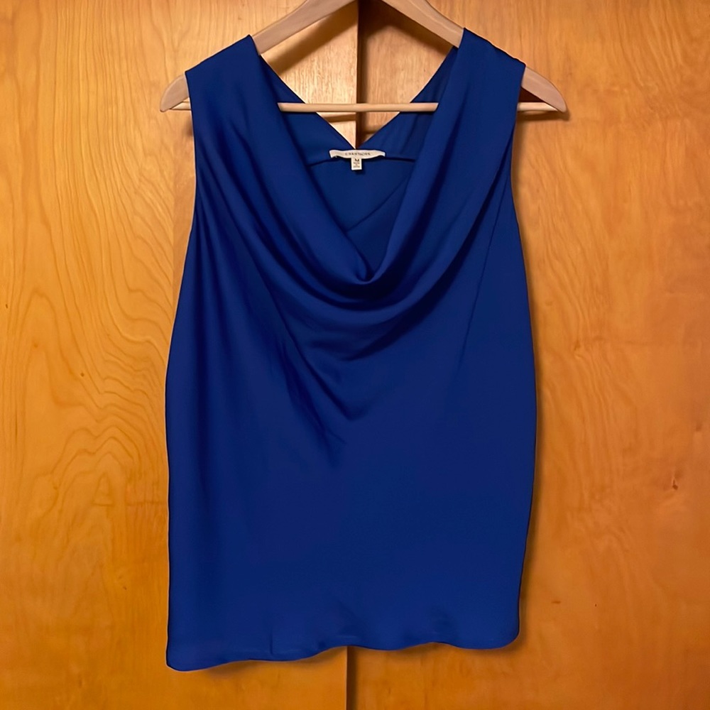 41 Hawthorn Drape Neck Tank Top | Color: Blue | Size: Medium